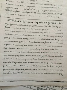 Haraden agreement to sell their land to the Pier Company