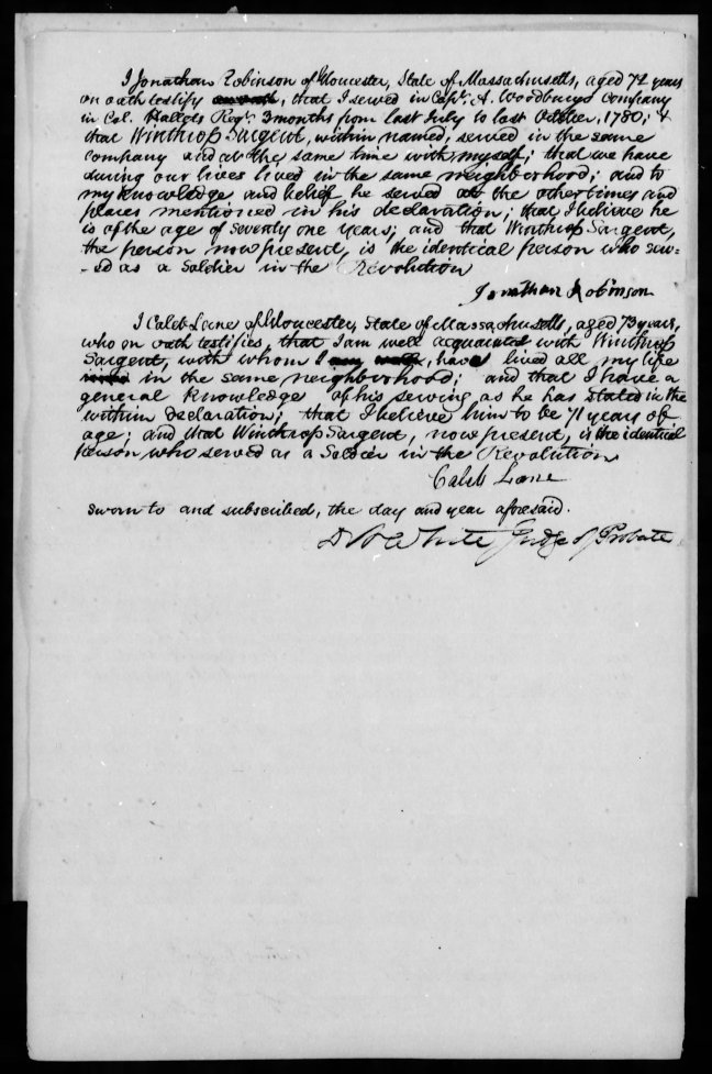 fold3 page_7 winthrop sargent revolutionary war pension and bountyland warrant application files-1