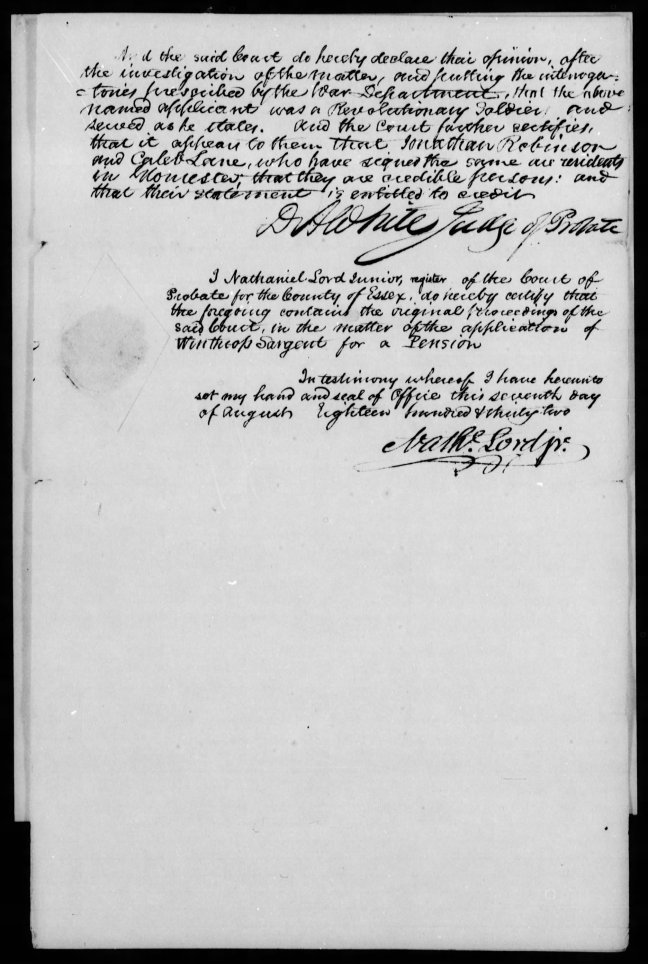 fold3 page_8 winthrop sargent revolutionary war pension and bountyland warrant application files-1