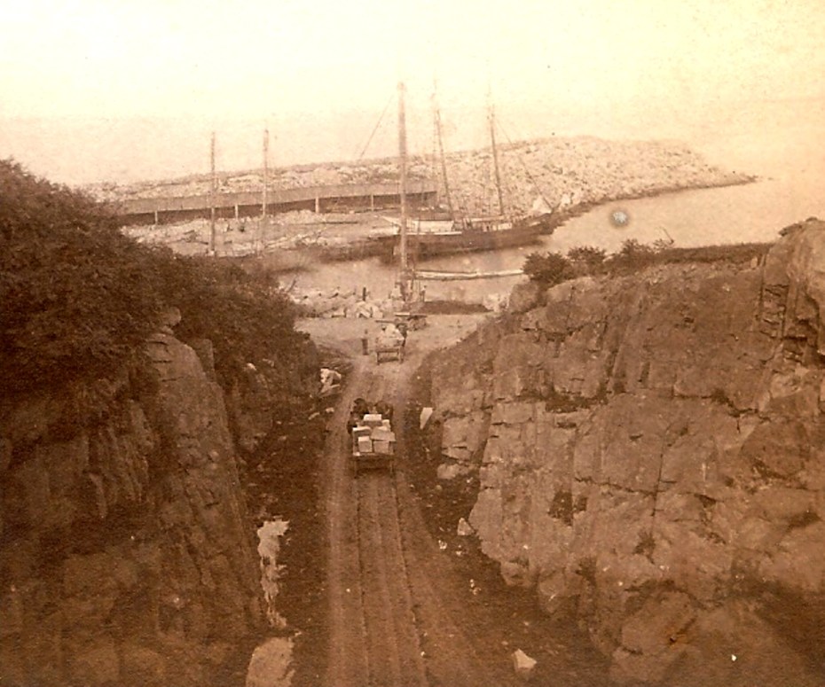 granite wharf - railway from quarry