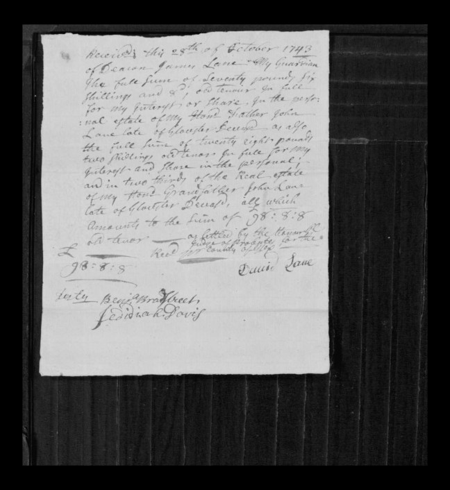 pg 21 john lane 16318 essex county, ma, probate file papers 1738