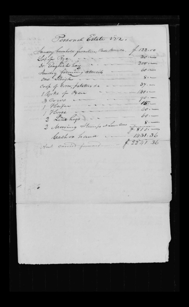 pg 23 winthrop sargent essex county, ma, 24714 probate file papers 1839