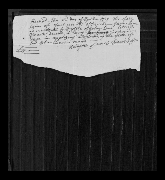 pg 33 john lane 16318 essex county, ma, probate file papers 1738