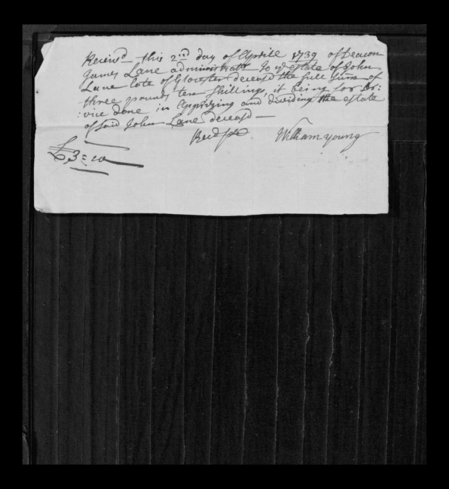 pg 34 john lane 16318 essex county, ma, probate file papers 1738