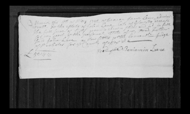 pg 4 john lane 16318 essex county, ma, probate file papers 1738