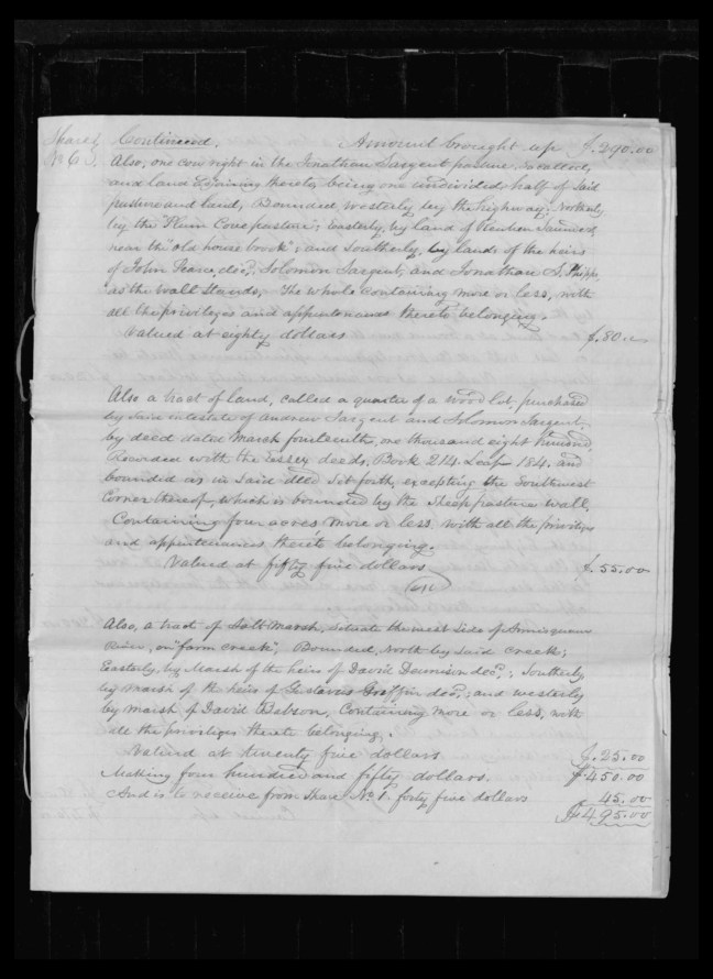 pg 45 winthrop sargent essex county, ma, 24714 probate file papers 1839