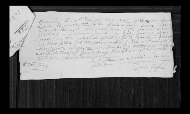 pg 7 john lane 16318 essex county, ma, probate file papers 1738